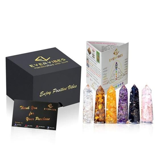 Healing Crystal Wand Set of 6 Orgonite – Includes 3” Amethyst Crystal - Picture 9 of 16